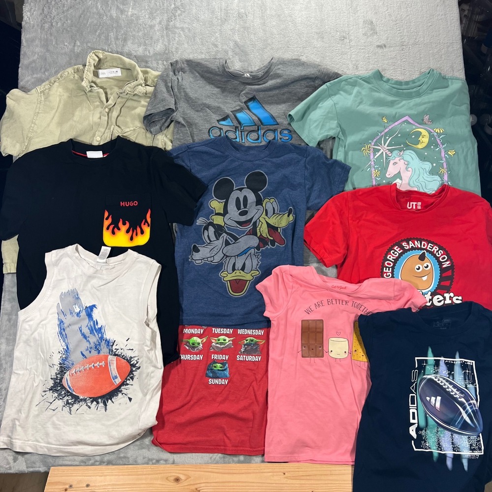 Kids Clothing Lot 36pc Size 6-Teen Zara Nike Disney Adidas Character Mix Winter - Picture 10 of 14